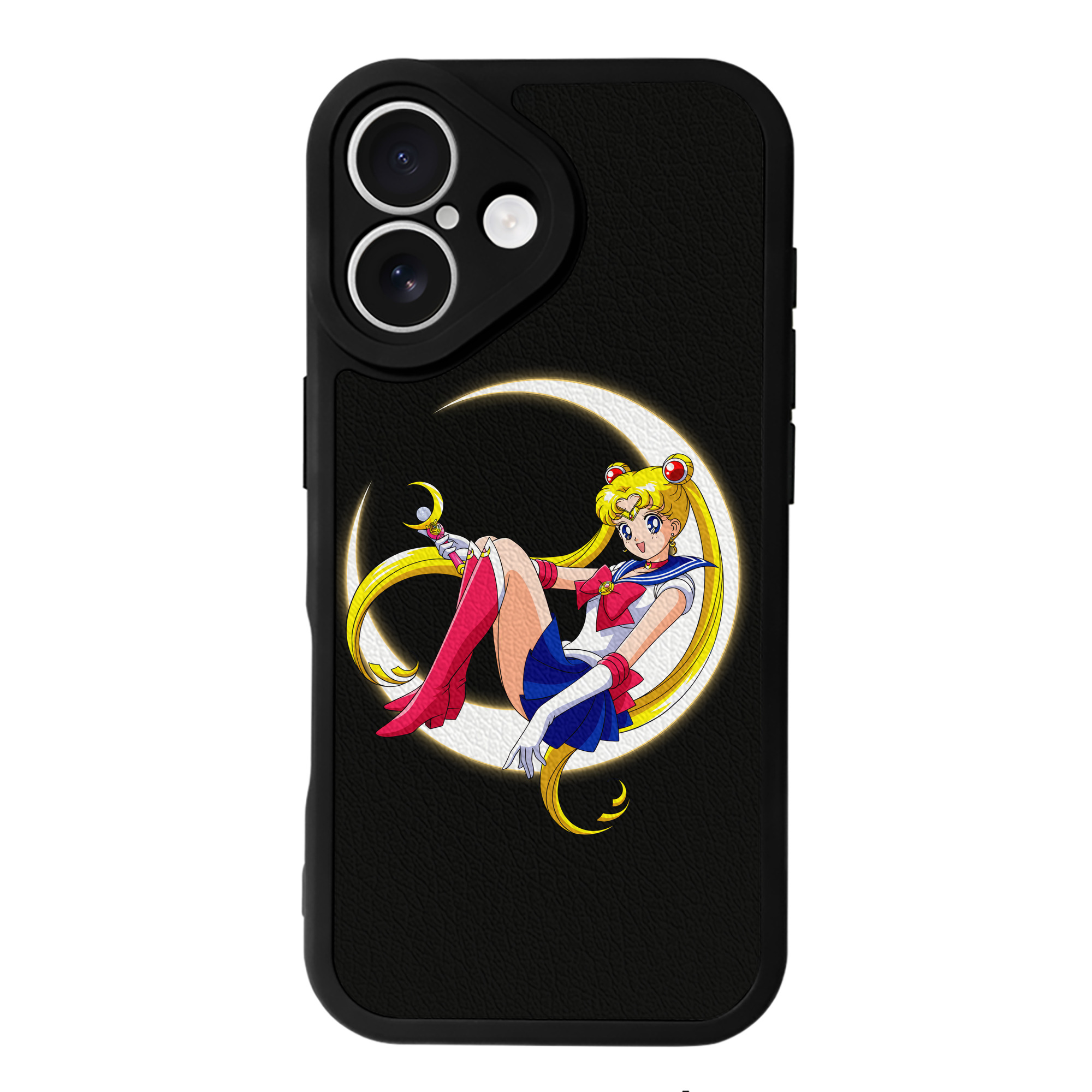 （画像用） 美少女戦士セーラームーン 月野 うさぎ つきの うさぎ Sailor Moon Tsukino Usagi 【iPhone 16シリーズ対応】シリコンスマホケース（レザー調） 材質：シリコン